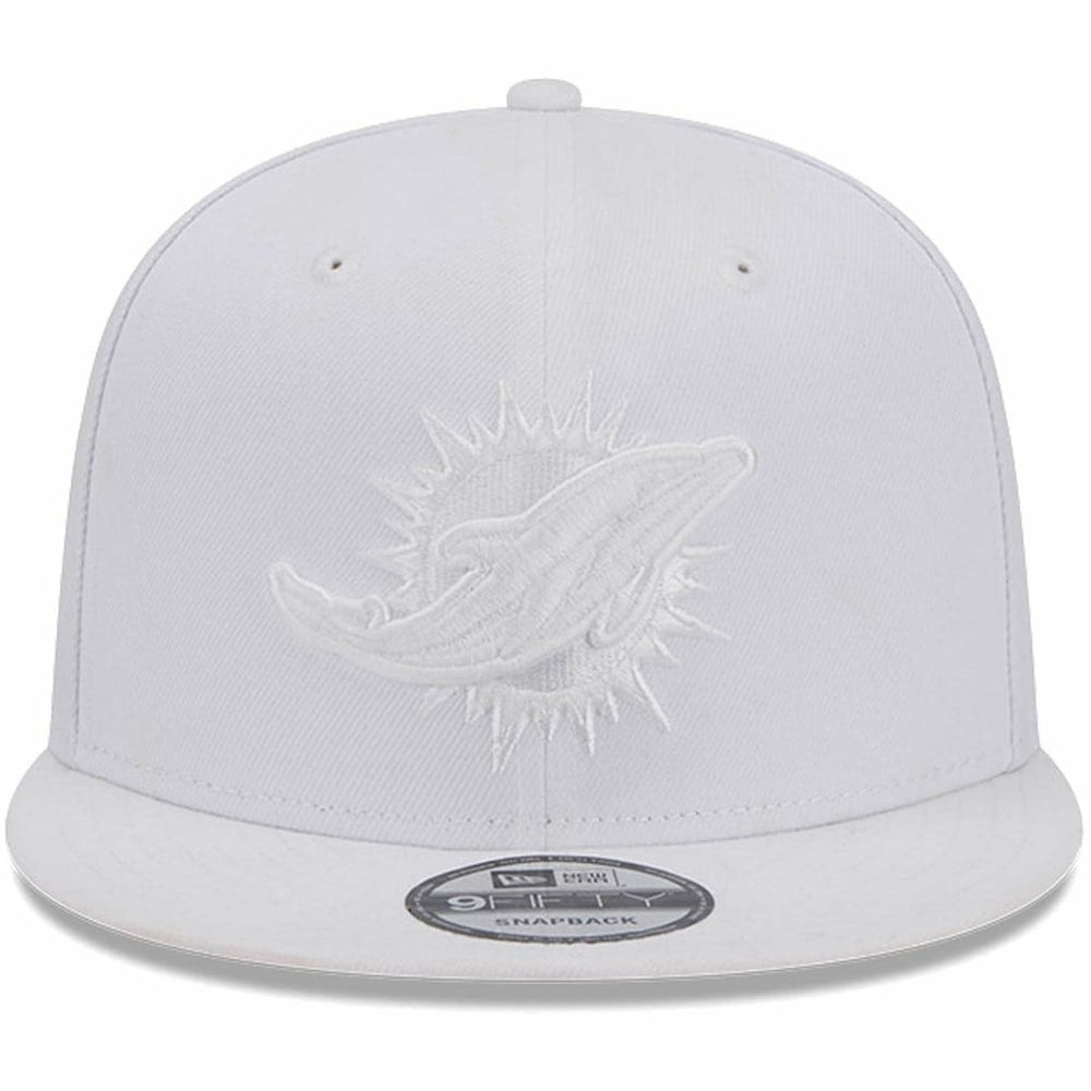 Miami Dolphins New Era Main White on White 9FIFTY Snapback Hat