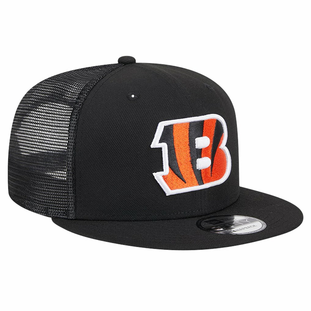 Cincinnati Bengals New Era Main Trucker 9FIFTY Snapback Hat Black