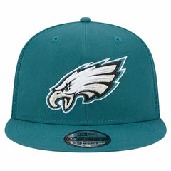 Philadelphia Eagles New Era Main Trucker 9FIFTY Snapback Hat Midnight Green