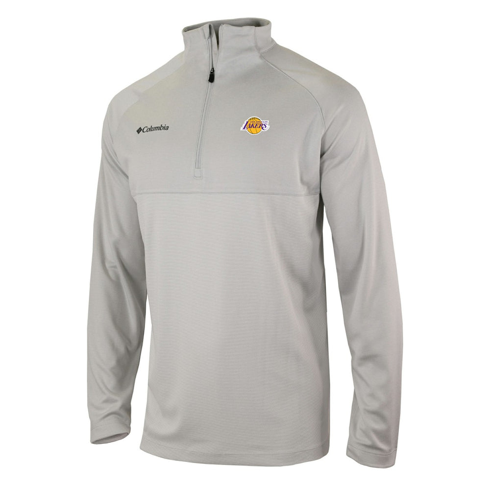 Los Angeles Lakers Omni-Wick Rockin' It Quarter-Zip Pullover Top Heather Gray | Columbia discount