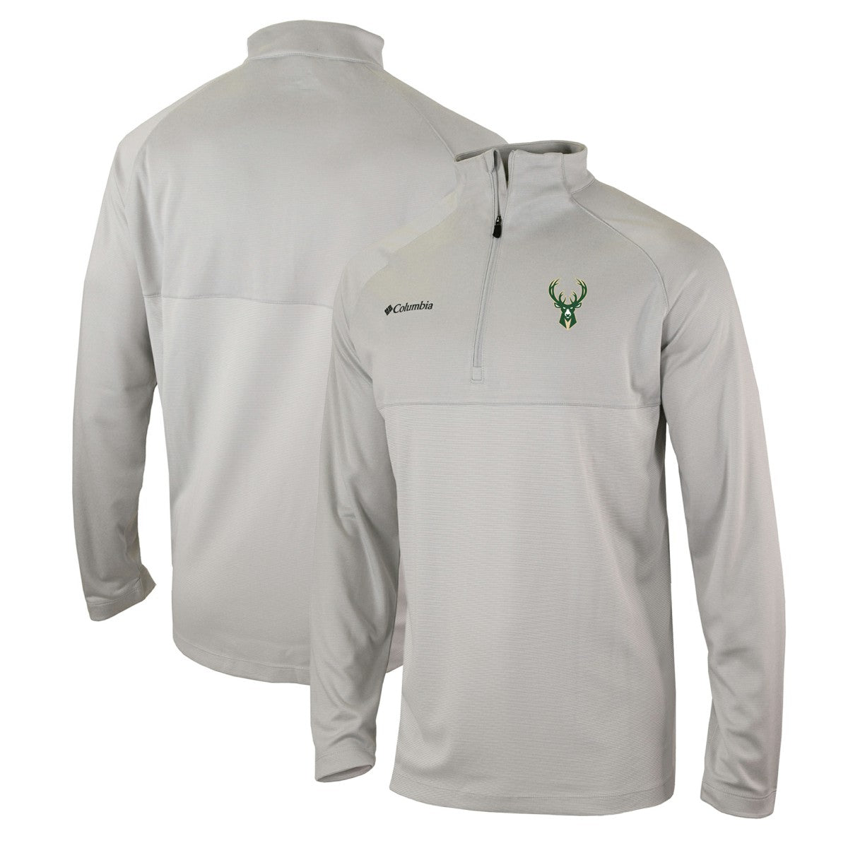 Milwaukee Bucks Omni-Wick Rockin' It Quarter-Zip Pullover Top Heather Gray | Columbia Near Me