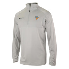 New York Knicks Omni-Wick Rockin' It Quarter-Zip Pullover Top Heather Gray | Columbia