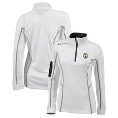 Boston Celtics Women's Omni-Wick Shotgun Quarter-Zip Pullover Top White | Columbia Lifestyle