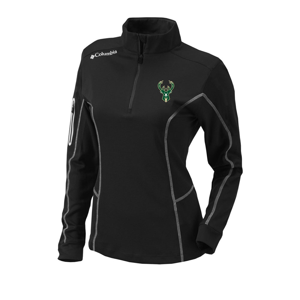 Milwaukee Bucks Women's Omni-Wick Shotgun Quarter-Zip Pullover Top Black | Columbia Near Me