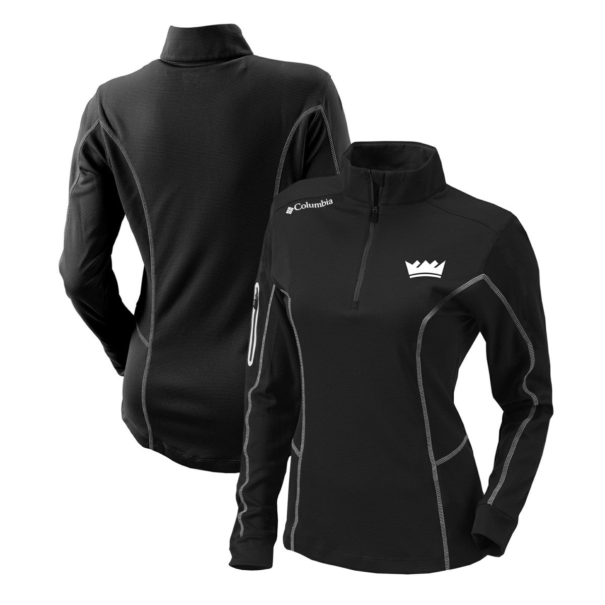 Sacramento Kings Women's Omni-Wick Shotgun Quarter-Zip Pullover Top Black | Columbia