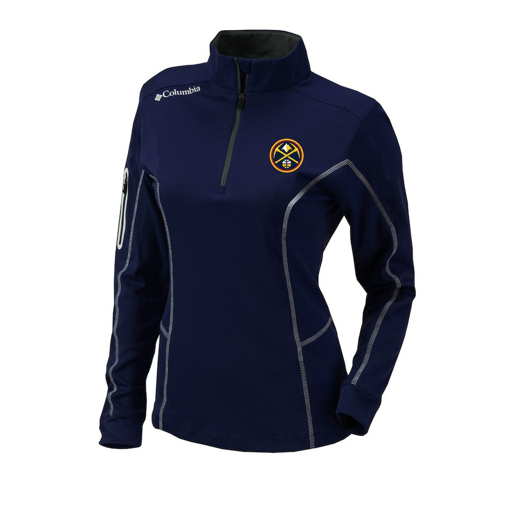 Denver Nuggets Women's Omni-Wick Shotgun Quarter-Zip Pullover Top for sale Navy | Columbia