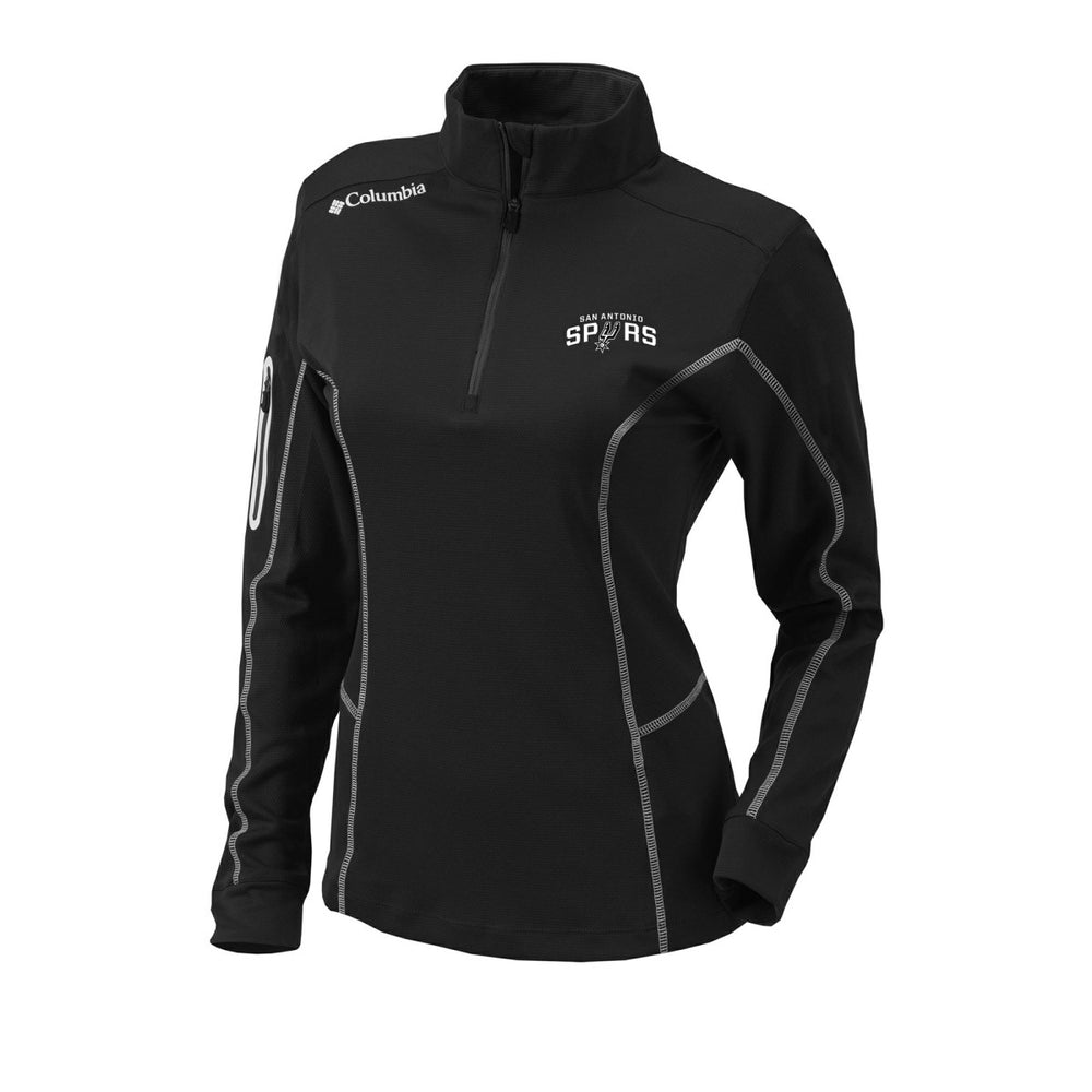 San Antonio Spurs Women's Omni-Wick Shotgun Quarter-Zip Pullover Top Black | Columbia US
