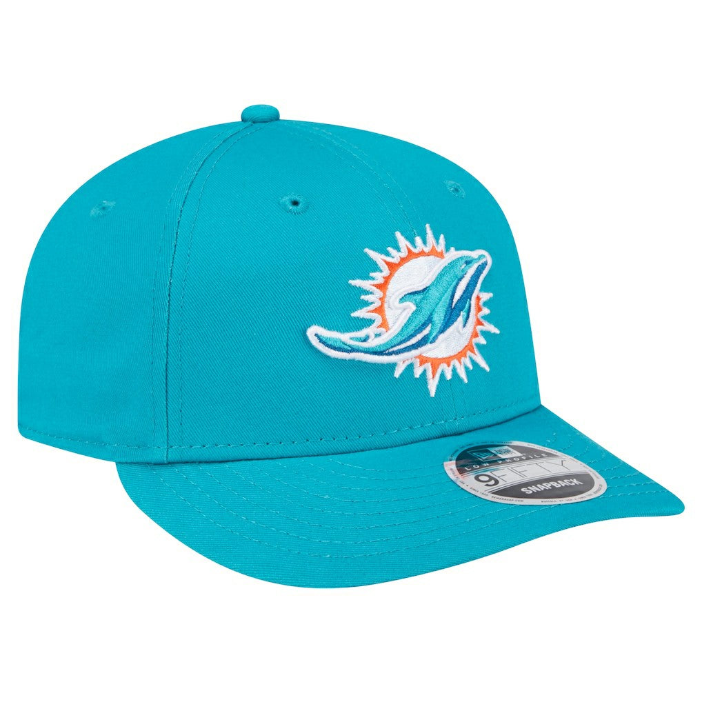 Miami Dolphins New Era Main Low Profile 9FIFTY Snapback Hat Aqua