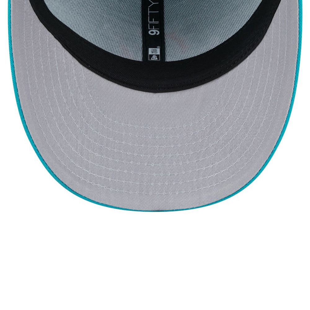 Miami Dolphins New Era Main Low Profile 9FIFTY Snapback Hat Aqua