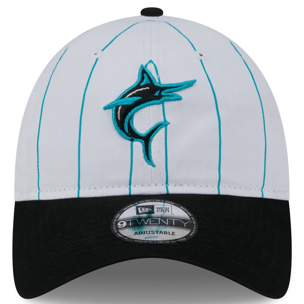 Miami Marlins New Era 2025 Batting Practice 9TWENTY Adjustable Hat - White - New Era Discount