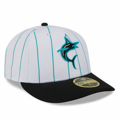 Miami Marlins New Era 2025 Batting Practice Low Profile 59FIFTY Fitted Hat - White - New Era Lifestyle