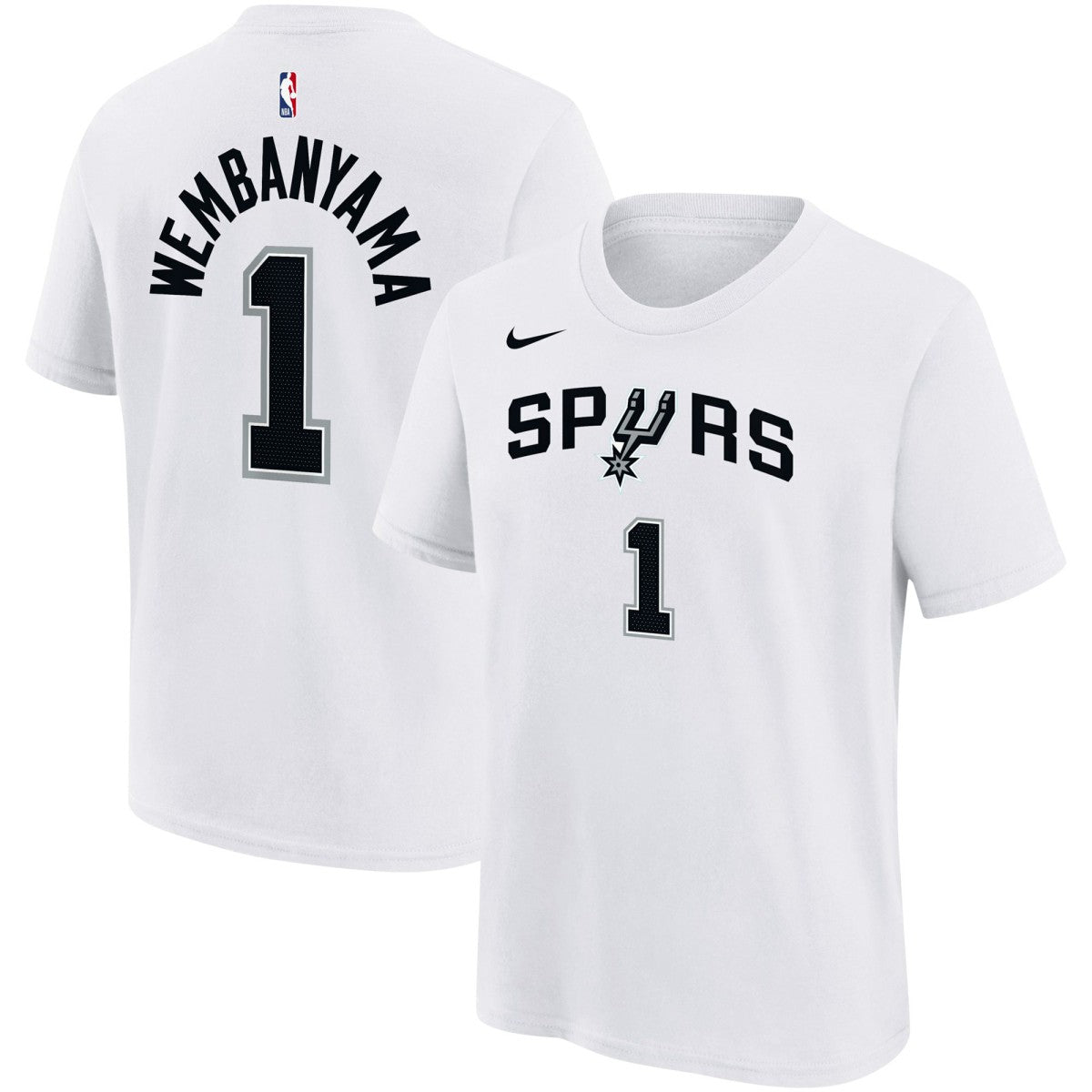 Victor Wembanyama San Antonio Spurs Youth Name & Number Association T-Shirt White | Nike Near Me