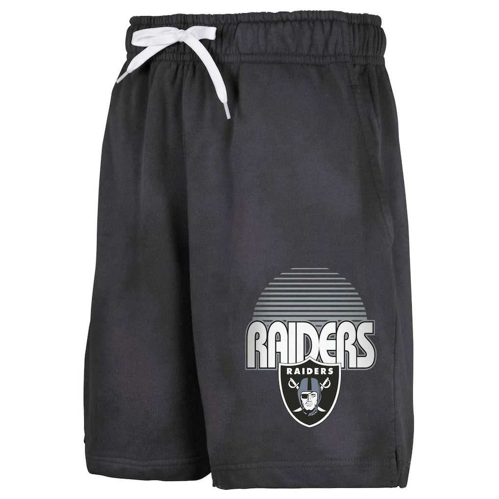 Las Vegas Raiders Youth Beach Bum Sun-Bleached French Terry Shorts Black