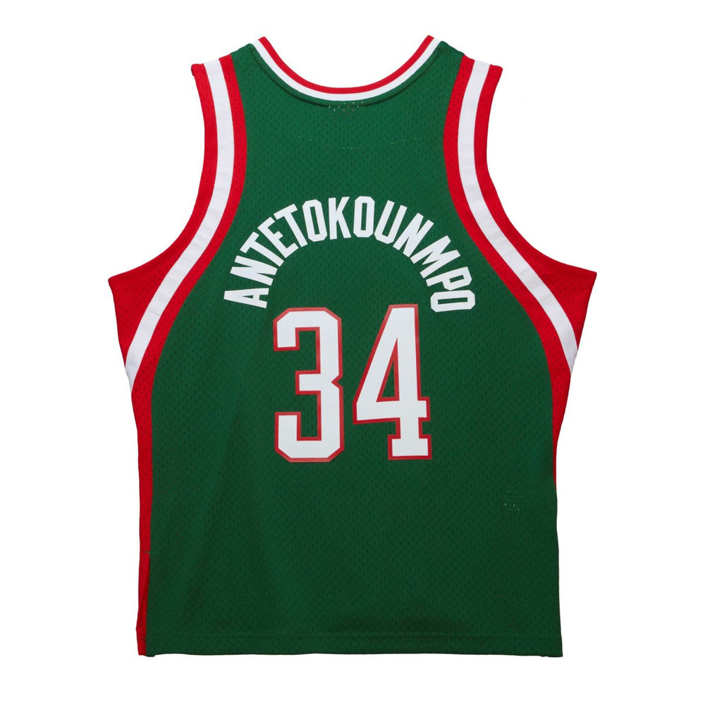 Giannis Antetokounmpo Milwaukee Bucks 2013/14 Hardwood Classics Swingman Jersey Hunter Green | Mitchell & Ness outlet