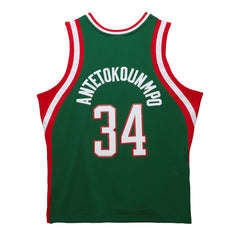 Giannis Antetokounmpo Milwaukee Bucks 2013/14 Hardwood Classics Swingman Jersey Hunter Green | Mitchell & Ness outlet