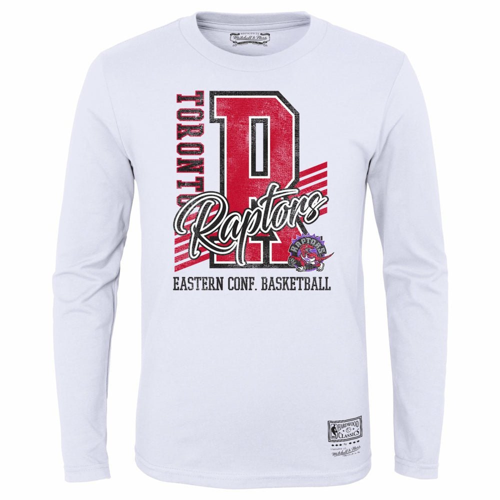 Toronto Raptors Youth Hardwood Classics Make The Cut Long Sleeve T-Shirt White | Mitchell & Ness for sale