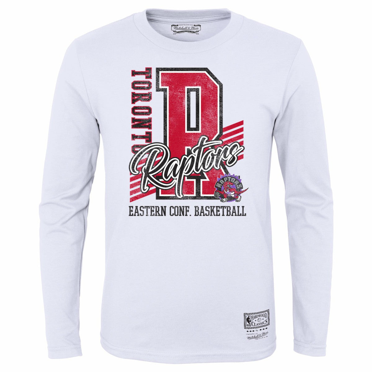 Toronto Raptors Youth Hardwood Classics Make The Cut Long Sleeve T-Shirt White | Mitchell & Ness for sale