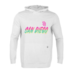 San Diego Padres Levelwear City Connect Relay Core Logo Pullover Hoodie - White - MLB Sale