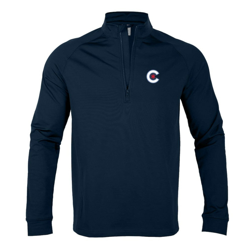 Chicago Cubs Levelwear City Connect Calibre Insignia Core Quarter-Zip Pullover Top - Navy - MLB Discount