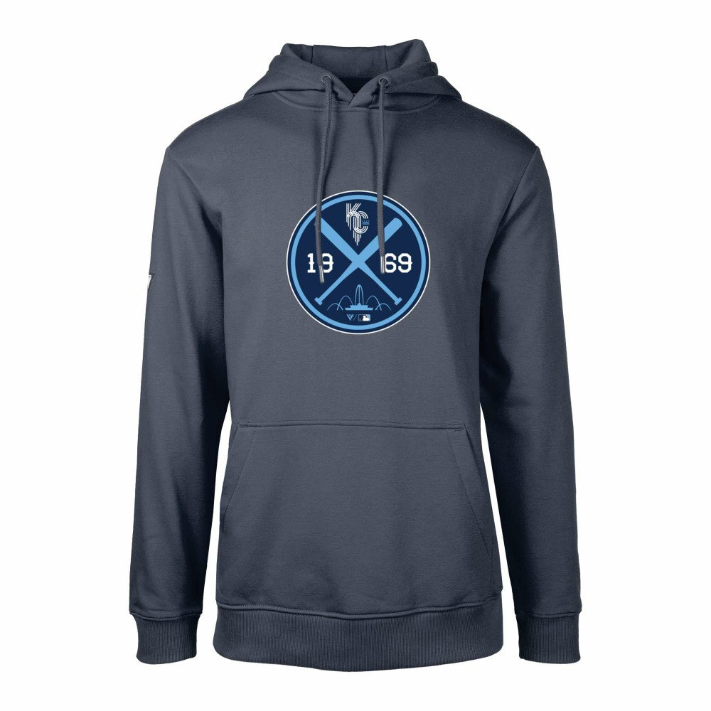 Kansas City Royals Levelwear City Connect Podium Strike Pullover Hoodie - Navy - MLB Lifestyle