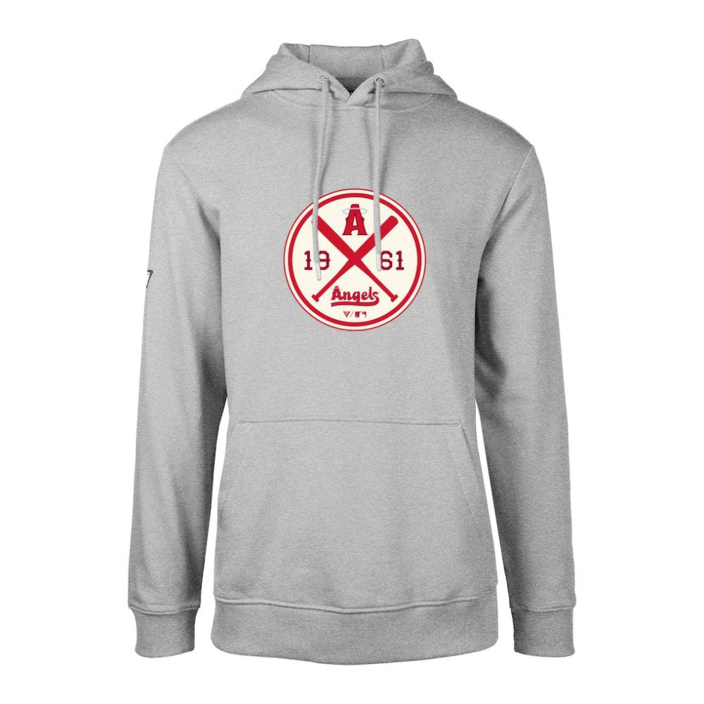 Los Angeles Angels Levelwear City Connect Podium Strike Pullover Hoodie - Heather Gray - MLB Sale
