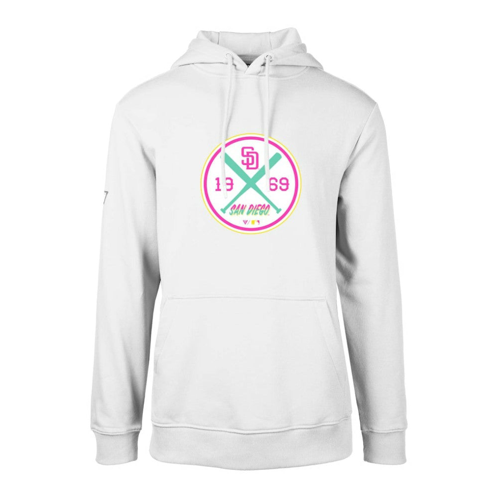 San Diego Padres Levelwear City Connect Podium Strike Pullover Hoodie - White - MLB Online