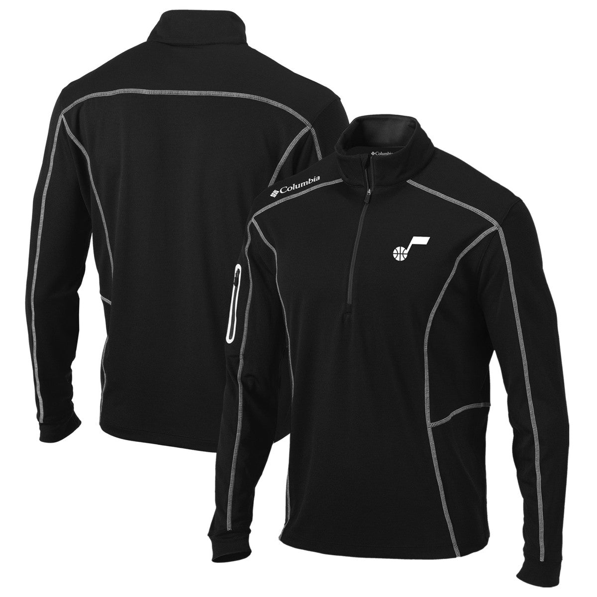 Utah Jazz Omni-Wick Shotgun Quarter-Zip Pullover Top Black | Columbia Near Me
