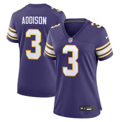 Nike Jordan Addison Minnesota Vikings Women's Alternate Game Jersey Purple