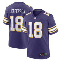 Nike Justin Jefferson Minnesota Vikings Classic Player Game Jersey Purple