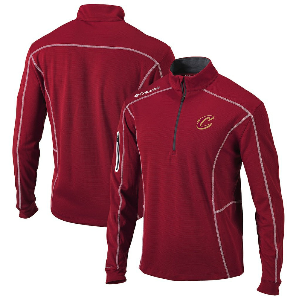 Cleveland Cavaliers Omni-Wick Shotgun Quarter-Zip Pullover Top for sale Wine | Columbia outlet