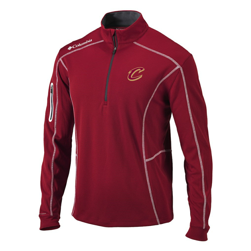 Cleveland Cavaliers Omni-Wick Shotgun Quarter-Zip Pullover Top for sale Wine | Columbia outlet