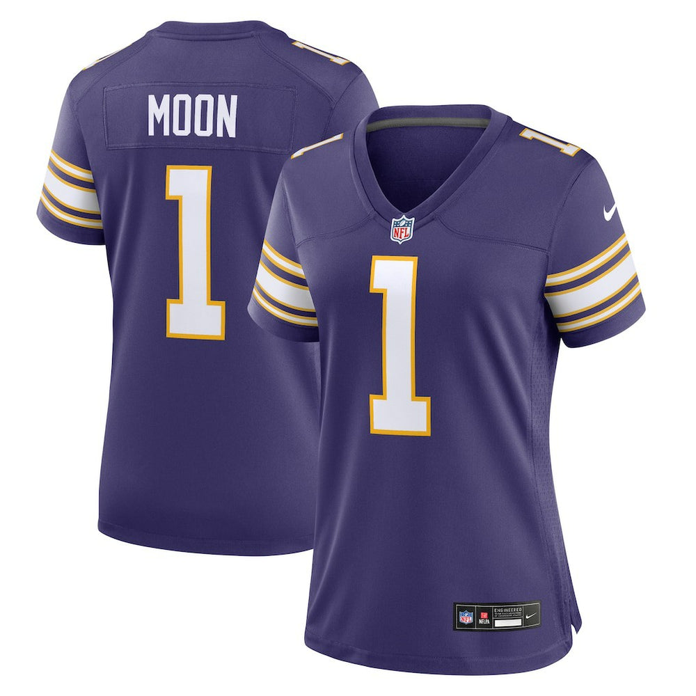 Nike Warren Moon Minnesota Vikings Women's Classic Retired Player Game Jersey Purple