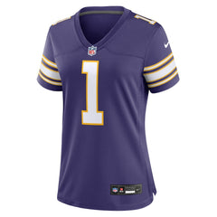 Nike Warren Moon Minnesota Vikings Women's Classic Retired Player Game Jersey Purple