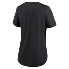 Tampa Bay Rays Nike Women's Big Swoosh Tri-Blend Scoop Neck T-Shirt - Black - Nike Discount