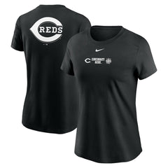 Cincinnati Reds Nike Women's Over Shoulder T-Shirt - Black - Nike on Sale
