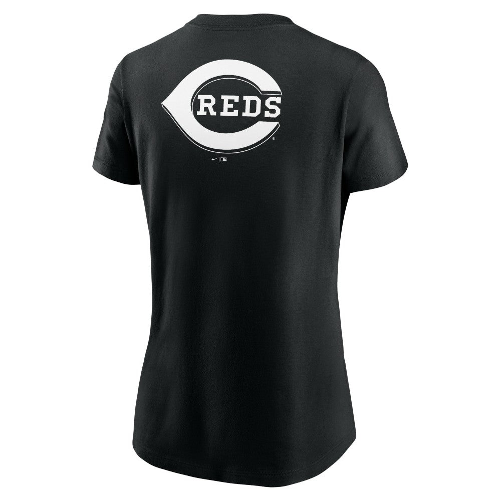 Cincinnati Reds Nike Women's Over Shoulder T-Shirt - Black - Nike on Sale