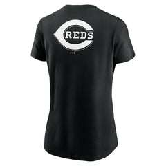 Cincinnati Reds Nike Women's Over Shoulder T-Shirt - Black - Nike on Sale