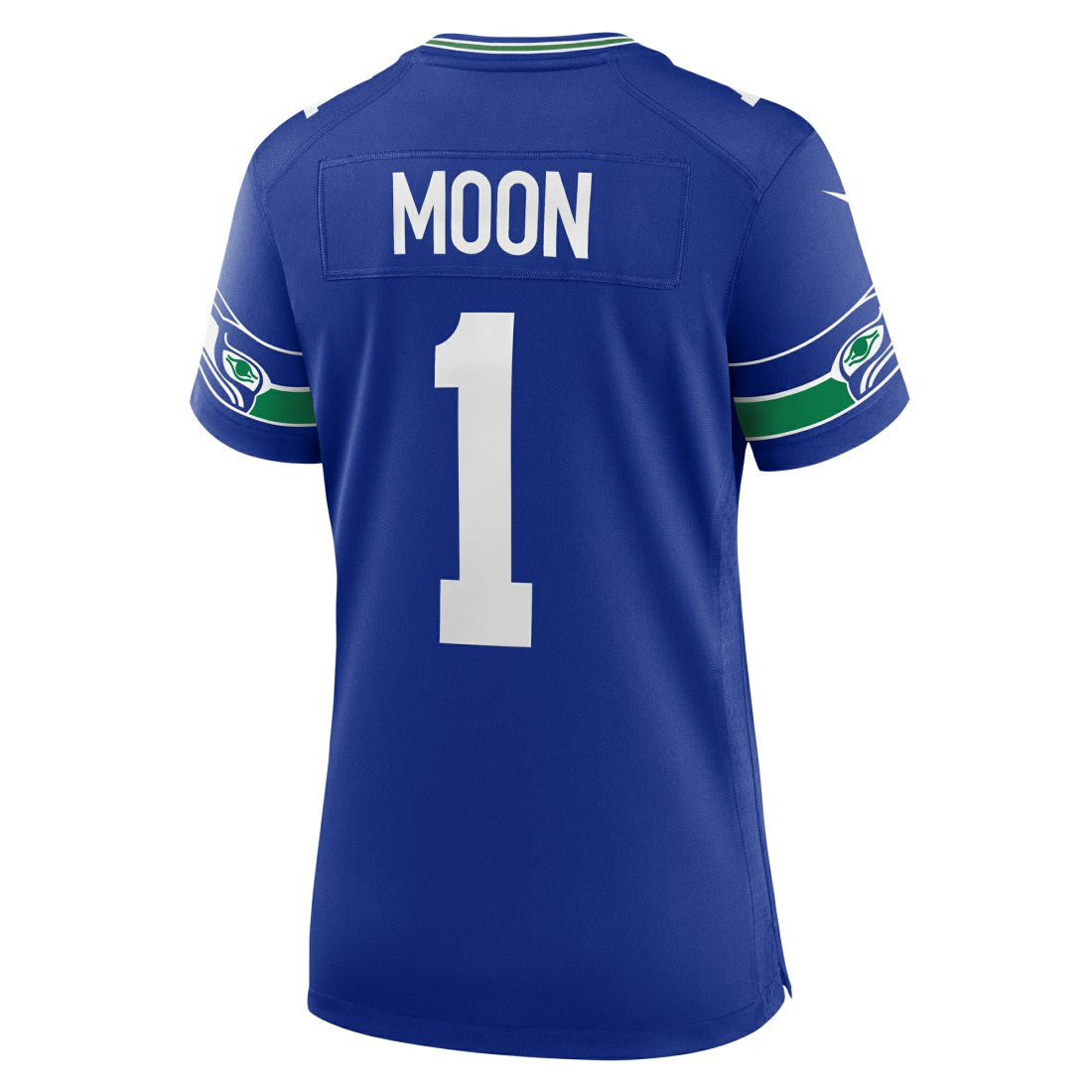 Nike Warren Moon Seattle Seahawks Women's Throwback Retired Player Game Jersey Royal