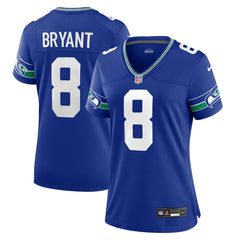 Nike Coby Bryant Seattle Seahawks Women's Throwback Player Game Jersey Royal