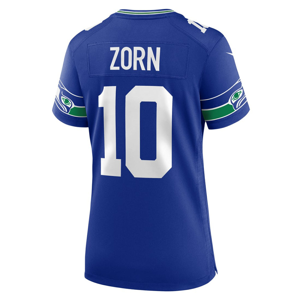 Nike Jim Zorn Seattle Seahawks Women's Throwback Retired Player Game Jersey Royal