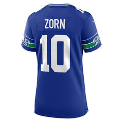 Nike Jim Zorn Seattle Seahawks Women's Throwback Retired Player Game Jersey Royal