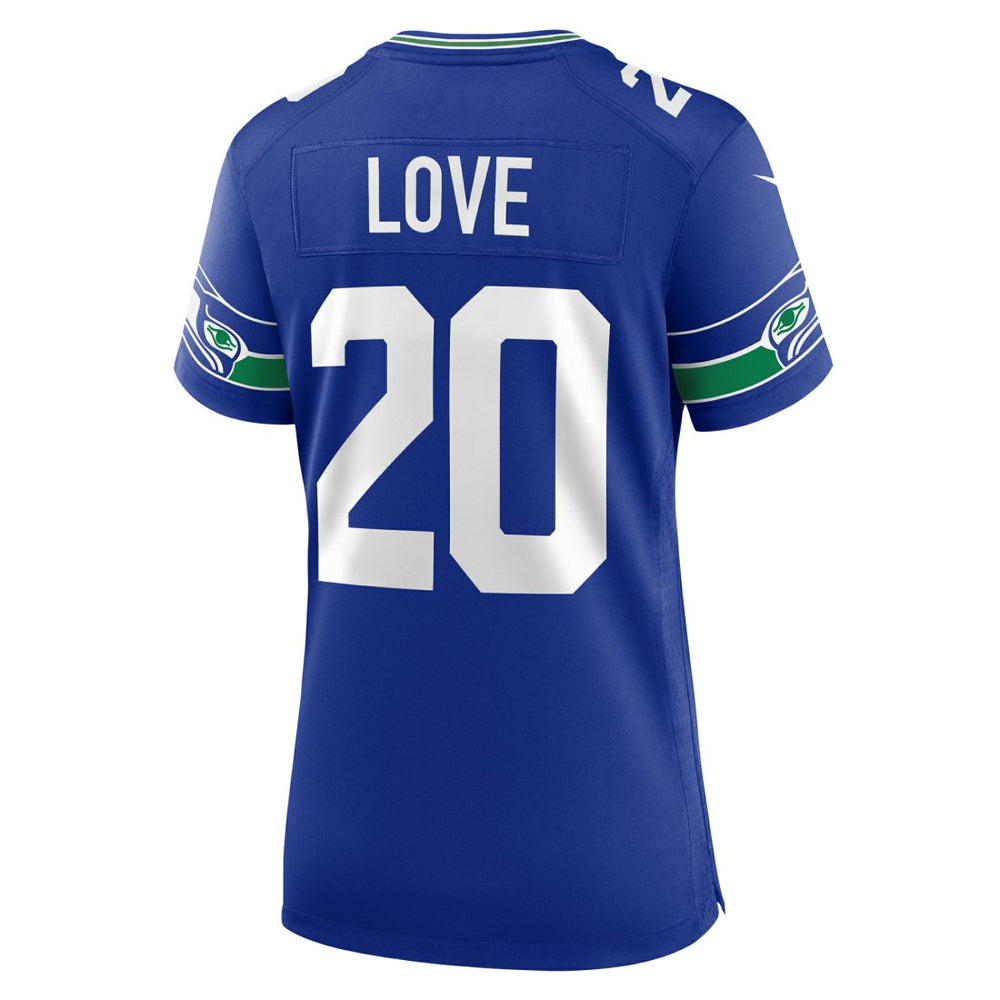 Nike Julian Love Seattle Seahawks Women's Throwback Player Game Jersey Royal