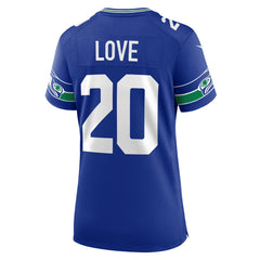 Nike Julian Love Seattle Seahawks Women's Throwback Player Game Jersey Royal