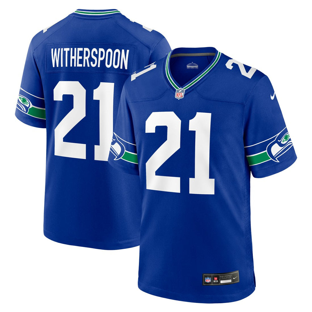 Nike Devon Witherspoon Seattle Seahawks Throwback Player Game Jersey Royal