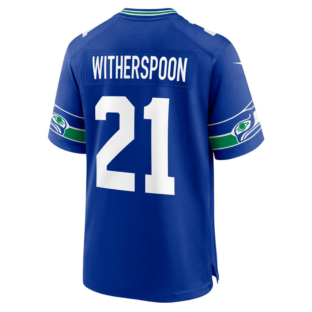 Nike Devon Witherspoon Seattle Seahawks Throwback Player Game Jersey Royal