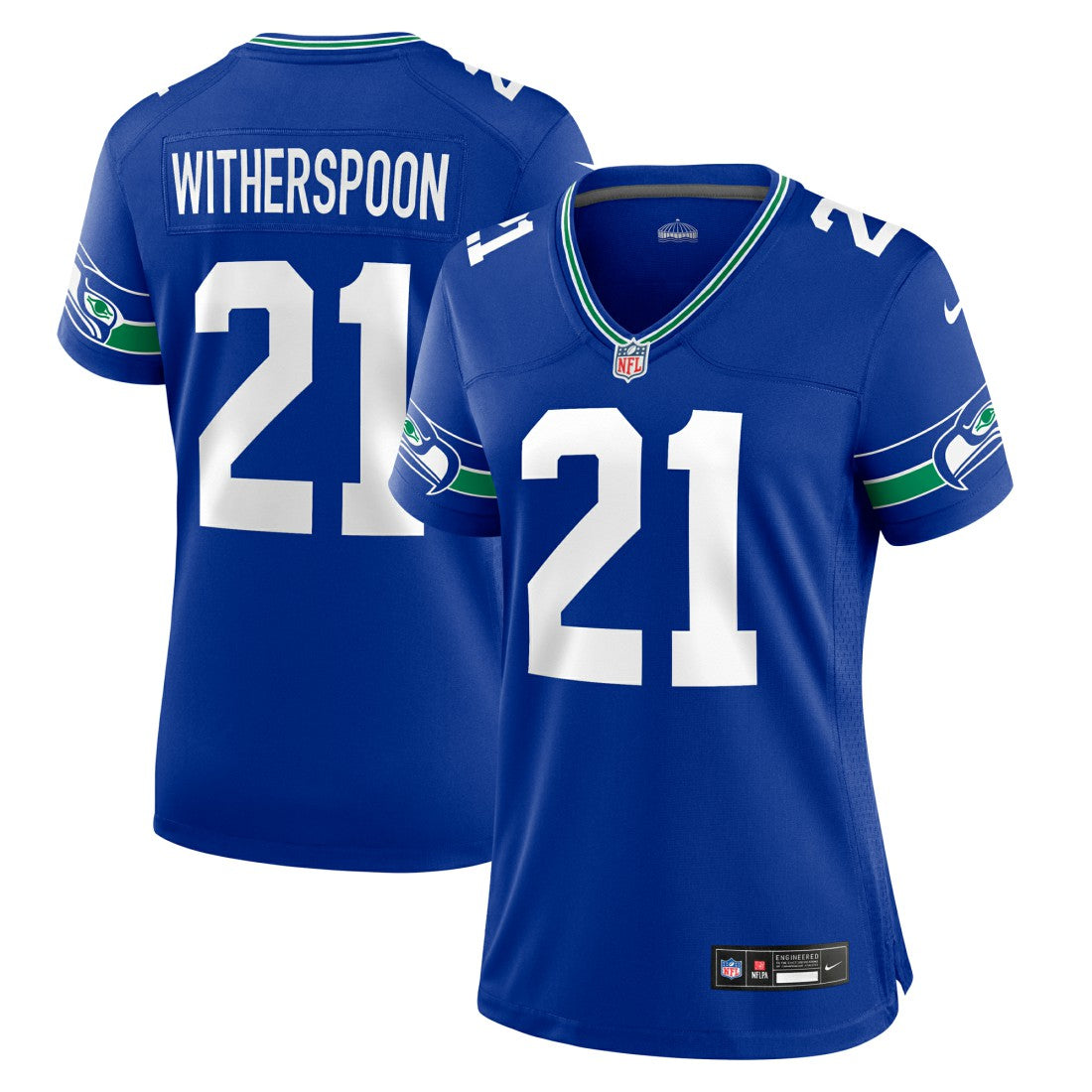Nike Devon Witherspoon Seattle Seahawks Women's Throwback Player Game Jersey Royal