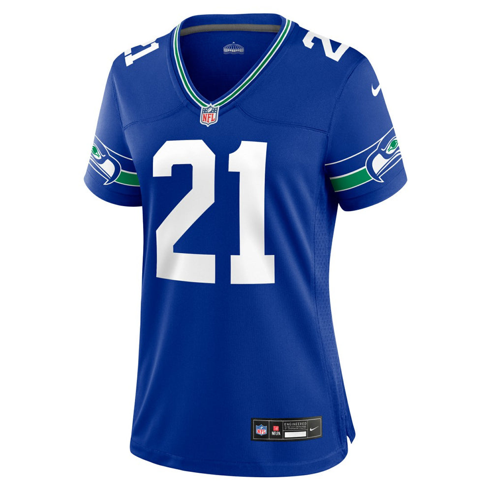 Nike Devon Witherspoon Seattle Seahawks Women's Throwback Player Game Jersey Royal