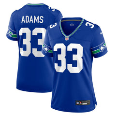 Nike Jamal Adams Seattle Seahawks Women's Throwback Player Game Jersey Royal