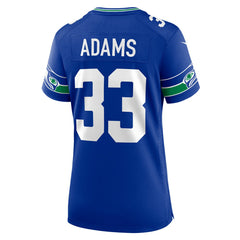 Nike Jamal Adams Seattle Seahawks Women's Throwback Player Game Jersey Royal