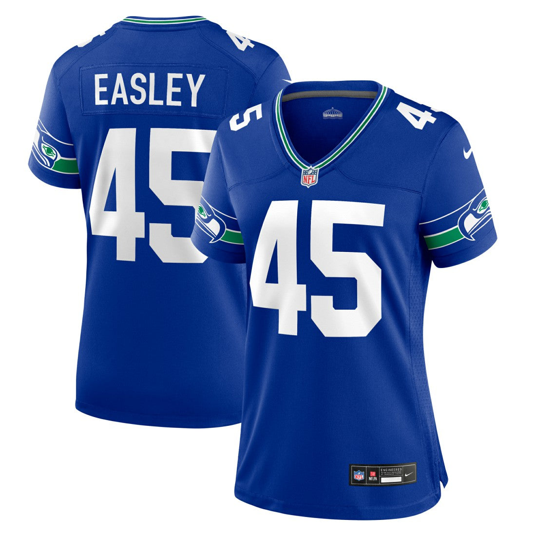 Nike Kenny Easley Seattle Seahawks Women's Throwback Retired Player Game Jersey Royal